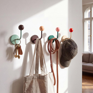 Metal Hooks Adhesive Coat Hanger Decorative Hooks <b>for</b> Bedroom Nursery <b>Key</b> Hat Hanging <b>Rack</b> - Product Image 3