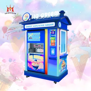 Автоматическая машина для продажи мороженого с сенсорным экраном, торговый автомат с мягким мороженым