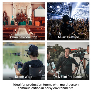 Sistema Hollyland Solidcom C1 Pro con Cancelación de Ruido ENC para Comunicación en Iglesias, Producción de Drones y Equipos de Comunicación C1 Pro - Product Image 6