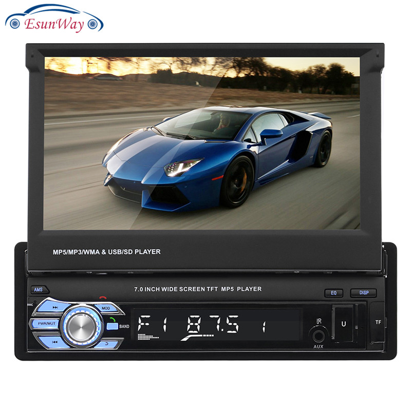 7 Inch Touch Screen 1Din Auto Radio Audio Video MP5 Speler Auto Radio AUX-IN/Fm Spiegel Link Multimedia Speler