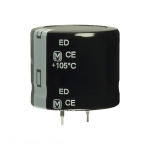 ตัวเก็บประจุแบบ Snap-in ยี่ห้อ Manufacturer Channel Through Hole รุ่น EET-ED2G151DA ความจุ 150 ไมโครฟารัด ความคลาดเคลื่อน 20% แรงดัน 400 โวลต์ ทำจากอะลูมิเนียม - Product Image 1