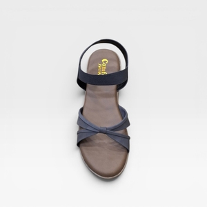 Sandales plates confortables pour femmes, à bride nouée et talon élastique, chaussures décontractées et tendance pour le quotidien et l'extérieur, noir foncé - Product Image 2
