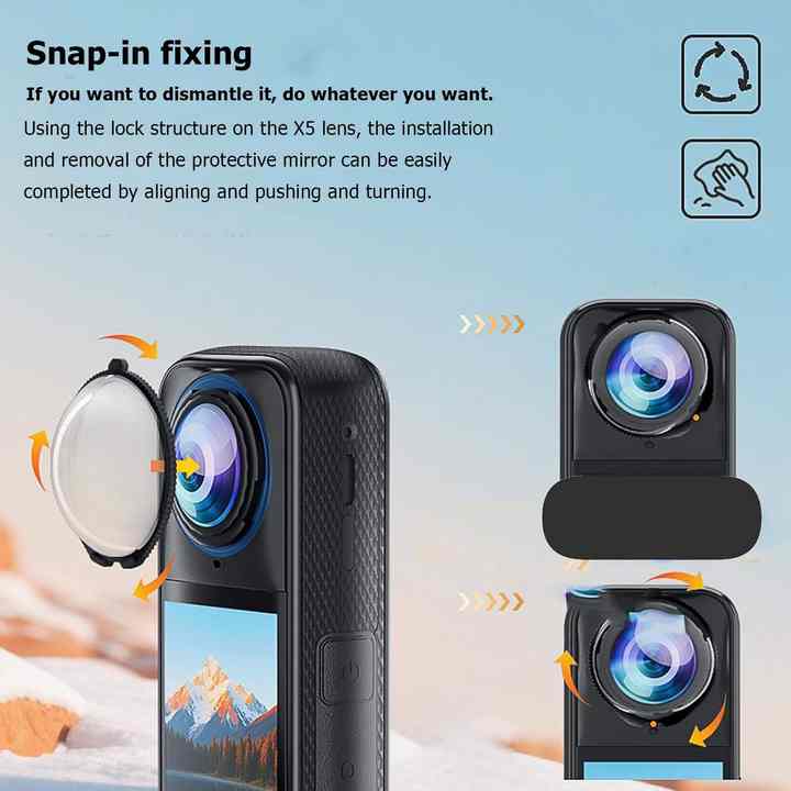 Kit De Protection Complet Pour Insta 360 X5 - Coque Silicone, Cache Lentille Et Film écran Verre Trempé
