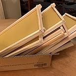 Lot de 40 cadres de ruche non assemblés avec feuille de fondation cirée, 9-1/8 pouces (Jaune)