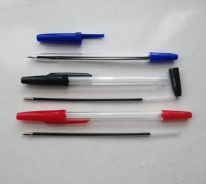 Stylo bille promotionnel en plastique transparent, encre écologique, logo personnalisé, encre multicolore, écriture fluide, nouveauté - Product Image 6