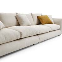 Modernes minimalistisches Reis-Weißwolken-Sofa-Set Möbel Federcouch Wohnzimmer-Sofas