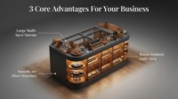 Ensemble de présentoirs à cigares personnalisés pour toute la boutique, éclairage LED, humidificateur à cigares, armoire murale, comptoir de présentation pour boutique de tabac