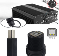 Câble d'alimentation de données de 1m étanche à la poussière 480Mbps USB2.0 Standard B Type mâle à femelle Extension de données Conception de montage sur panneau de voiture