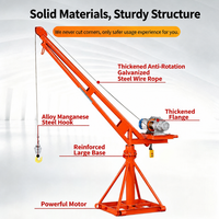 Mini-grue de levage rotative à 360 degrés avec palan électrique pour la construction extérieure et l'industrie
