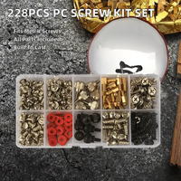Kit d'accessoires de 228 vis métriques en acier inoxydable pour ordinateur, kit de vis de montage pour carte mère, support de ventilateur de boîtier PC, vis robustes