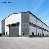 Bâtiment en acier préfabriqué VICDOWEX pour atelier industriel, entrepôt, garage, hangar, construction d'usine avec garantie de 5 ans
