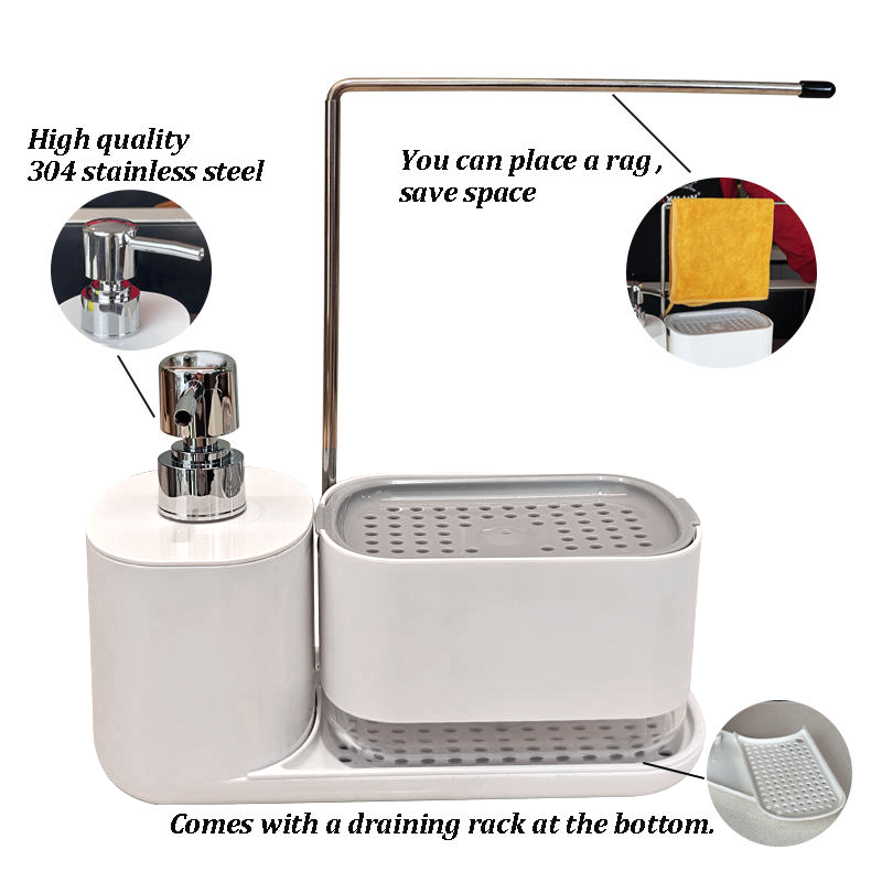 soap pump and sponge caddy