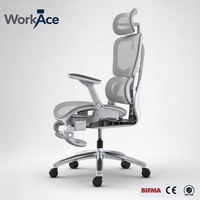 Chaise de bureau ergonomique avec soutien lombaire micro-ajustable, pivotante, inclinable, hauteur réglable, conforme CE EN 1335, vente en gros, directement de l'usine