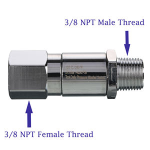 خرطوم غسيل بالضغط العالي 4000 رطل لكل بوصة مربعة مع وصلة دوارة ذكر NPT-<span class=keywords><strong>M</strong></span> مقاس 3/8 بوصة بدوران 360 درجة - Product Image 2