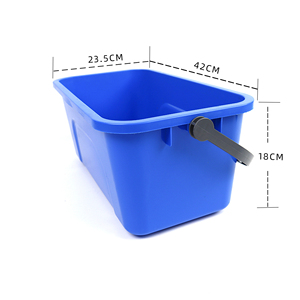 Ensemble de seau de nettoyage commercial robuste de 40 kg et 12 L avec perche télescopique et raclette - Idéal pour le nettoyage des fenêtres en hauteur - Product Image 2