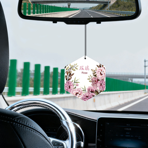 Désodorisant de voiture personnalisé avec logo et parfum sur mesure – Désodorisants suspendus personnalisés - Product Image 6
