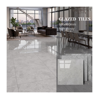 Carreaux de sol intérieurs en grès cérame gris pierre méditerranéenne 600x600 antidérapants pour hall et escalier