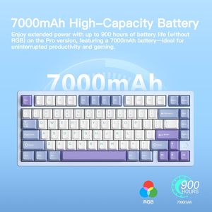<span class=keywords><strong>Teclado</strong></span> Mecánico Rainy75 DIY 75% Hot Swap CNC de Aluminio RGB, Conexión por Cable e Inalámbrica 2.4G BT - Product Image 5