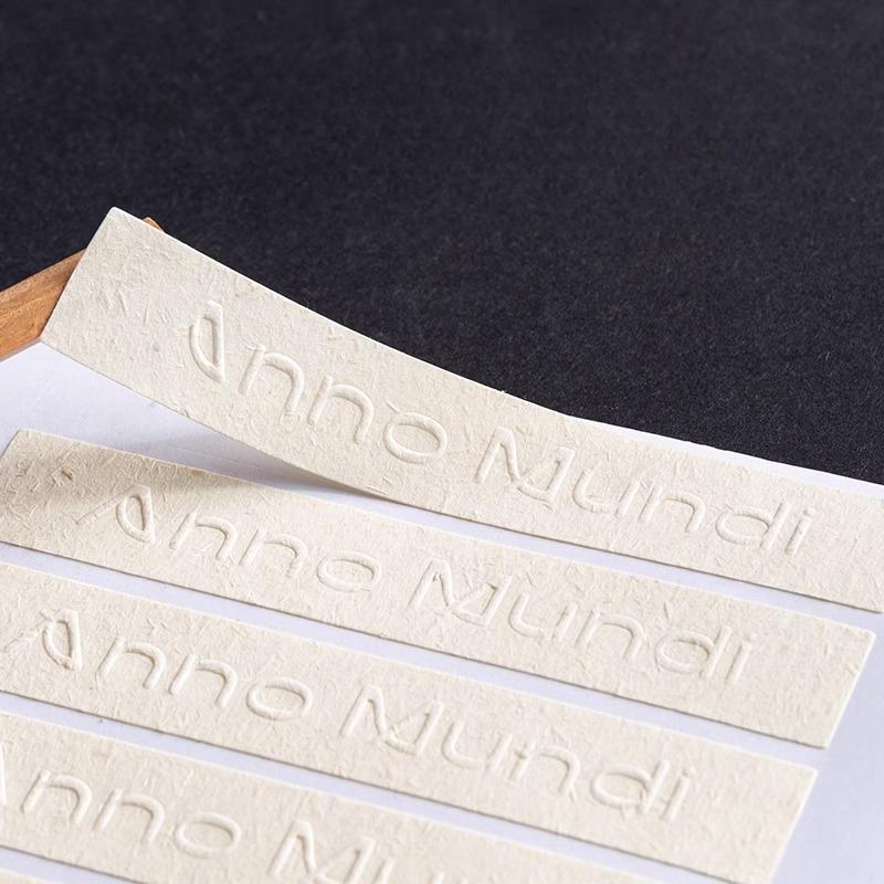 Custom Embossed Brand Label Logo Paper Shaped Adhesive Sticker for Sealing Package