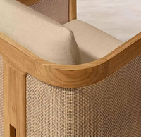 Meubles en teck de luxe, meubles en teck d'extérieur, ensemble de salle à manger pour patio et jardin, table et chaises en bois massif
