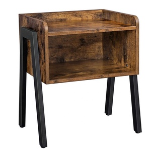 Comodino economico in <span class=keywords><strong>legno</strong></span> <span class=keywords><strong>e</strong></span> <span class=keywords><strong>metallo</strong></span> per camera da letto con struttura in <span class=keywords><strong>metallo</strong></span> - Product Image 1