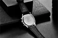 Jam Tangan Pria BENYAR 5171M 5171 Kulit Biru Casing Alloy Baru Kronograf Mesin Quartz Jepang