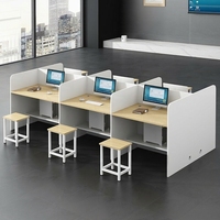 Bureau d'ordinateur multifonctionnel, durable et écologique pour étudiants, avec rangement pour tables d'examen scolaires et cloisons d'intimité intégrées