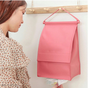 Sac de rangement mural personnalisé en cuir PU pour couches, sac de rangement pour couches de bébé, sac de rangement pour serviettes de style coréen frais et mignon - Product Image 1
