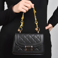 Chaîne de charme pour sac Sweet Gold Cuban avec pendentifs Cœur, Étoile, Cerise, rallonge de sangle de sac à main, accessoires de décoration DIY de luxe pour sacs