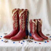 Bottes de cowboy brodées, bottes de pêche d'extérieur, bottines de cowboy en cuir, chaussures de bureau formelles d'extérieur, chaussures décontractées noires pour fille