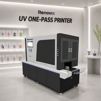Imprimante latérale multifonctionnelle UV Renovix à passage unique pour gobelets en plastique et en papier, machine d'impression jet d'encre CMYKW