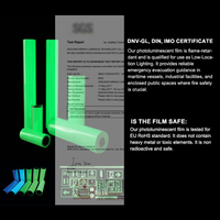 Adhesivo imprimible personalizado PVC largas horas de brillo fotoluminiscente autoadhesivo vinilos cinta que brillan en la oscuridad