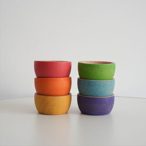 6 colori eco-friendly Puzzle blocchi di costruzione di alta educazione precoce scuola materna <span class=keywords><strong>ciotola</strong></span> di <span class=keywords><strong>legno</strong></span> per la colorazione dei bambini arcobaleno - Product Image 2