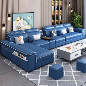 Set Divano Modulare di Lusso Moderno a 7 Posti Angolare a U con Lavorazione Capitonnè per <span class=keywords><strong>Soggiorno</strong></span> - Product Image 3