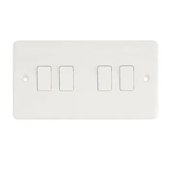 VNX Bakelite 86mm*146mm Size 10- Year Warranty Time Outdoor Water Proof 4 Gang 1way/2way Wall Switch Face Plate Made in China