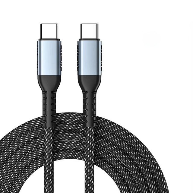 PD Fast Charging Data Cable 240W 100W USB C to USB C Braided 5A High Speed Charger Cable for Huawei Xiaomi Laptop