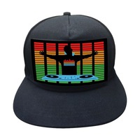 Pantalla LED Bluetooth Snapback Sombrero Programable Logotipo luminoso Gorra de béisbol para adultos Sombrero de fiesta brillante con mensaje