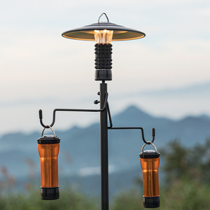 Support de lampe de camping extérieur en aluminium, 1,2 m, pliable en trois sections, pour éclairage de tente - Product Image 2