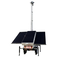 Cámara Solar Inalámbrica para Remolque con Monitoreo 4G en Tiempo Real, Caja PTZ Personalizada, Mástil de 6m e Impermeable para Sitios de Minería y Construcción