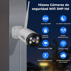 全高清3MP无线户外IP66阿列克谢子弹安全彩色夜视双向音频网络P2P网络闭路电视摄像机WiFi - Product Image 2