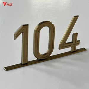 Vst Tùy Chỉnh Hot Bán Nhà Hiện Đại Số Dấu Hiệu Tài sản Tên Và Số Đường Phố Tường Mảng Bám Chiếu Sáng Cửa Số - Product Image 1