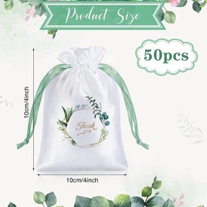 Sac de rangement recyclable en satin de soie pour perruques, sac à cordon pour bonbons, bijoux et cadeaux, idéal pour les fêtes et les mariages - Product Image 2