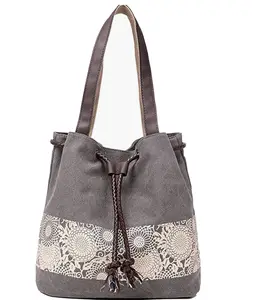 Холщовая Сумка на плечо с принтом, повседневные сумки в стиле ретро, сумки-мессенджеры, сумка-шоппер на плечо
