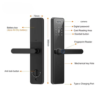 Caméra de visiophone numérique HD WiFi Tuya 2026 avec empreinte digitale, entrée sans clé, serrure de porte intelligente Ttlock pour porte en aluminium ou en acier, sécurité domestique