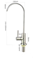 Vente en gros robinet de cuisine 304 acier inoxydable brossé cuisine salle de bain poignée robinet osmose inverse filtre purificateur d'eau potable