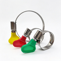 Collier de serrage pour tuyau à poignée en plastique multicolore, à torsion manuelle, facile à utiliser, de fabrication allemande, fourni par l'usine