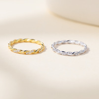 Bagues de couple simples prêtes à être expédiées, forme géométrique, argent S925, bagues empilables pour femmes, zircon, diamant CZ