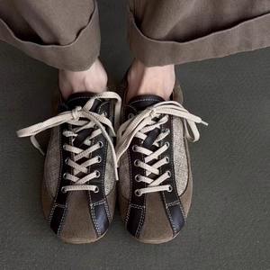 Sheepskin Version ~ 2025 Autumn New Lace-up Casual <b>Trainers</b> Retro Flat Skate Shoes Athletic Runner Shoes - Product Image 2