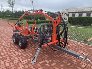 Remorque ATV certifiée CE avec grue à grumes | Remorque de transport de bois réglable pour l'exploitation forestière et agricole - Product Image 3