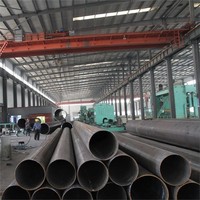 Venta directa de fábrica ST37.2 Pared gruesa ERW SAW JIS GS Material de construcción certificado Tubo de acero soldado con costura recta 6m 12m Longitudes